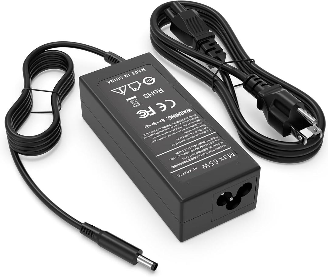 65W AC Adapter Compatible with Dell Inspiron Laptop Charger 16 5630 5620 5625 5635/14 5420 5425 5430 5435/insprion 13 3530 3520 3511 Vostro 5630 3520 with 1 Meter 3 Prong US Power Cord
