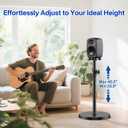 Height Adjustable Speaker Stands Pair for Genelec G Three 8030C 8330A Speaker Stand Wr Cable Management - Heavy Duty Floor Speaker Stand for Genelec Studio Monitor Stands Up to 30 Lbs