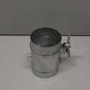 Therwen Backdraft Damper Duct Manual Volume Damper with Sleeve Galvanized Sheet Adjustment Airflow Ducting Branch HVAC Air Balancing for Range Hoods, Fans(1 Pc,4 Inch)