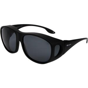 Polarized Solar Shield Fit Over Glasses Driving Sunglasses for Men and Women (Black)