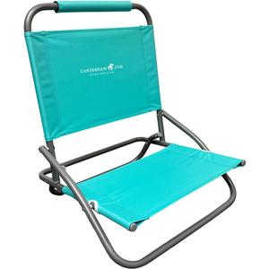 Caribbean Joe Folding Beach Chair, 1 Position Lightweight and Portable Foldable Outdoor Camping Chair, Teal