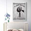 Muyankissu Farmhouse DIY 5D Diamond Art Numbering Kit Windmill Farm Retro Wooden Board Western Farmhouse Country Style Full Drill Art Arts Craft Canvas (Farm House, 12x16 inch)