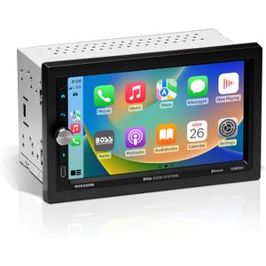 BOSS Audio Systems BV9358B Car Stereo  Wireless CarPlay Android Auto, Double Din, 7 Inch Touchscreen, Bluetooth, NO CD DVD Player, AM/FM Radio Receiver, A/V Input, USB