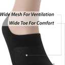 Pro Mountain Thin No Show Socks Seamless Wide Toe Box 6 Pack Liner Unisex Size S to X-Large Cotton Footies (Medium)