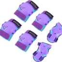 BOSONER Kids/Youth Knee Pad Elbow Pads for Roller Skates Cycling BMX Bike Skateboard Inline Rollerblading, Skating Skatings Scooter Riding Sports,  Blue / Purple, Small (3-7 years)