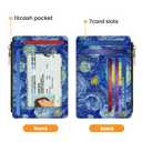 ZYAOTWQZ small wallet women, RFID thin wallet for women, thin ladies credit card holder (Blue Moon 1)