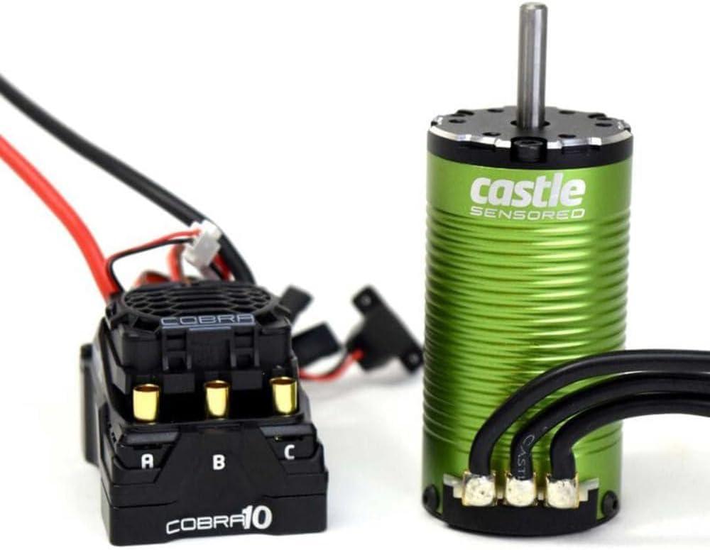 Castle Creations 010-0174-16 Cobra 10 6S MAX, 25.2V MAX, 8A Peak BEC W/1415-2400KV 5MM SENSORED Motor