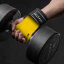 LARA STAR Weight Lifting Wrist Straps for Maximum Grip Support,Lifting Strap for Weightlifting, Gym Grips Hook for Deadlifts, Powerlifting, Heavy Shrug Women/Men (Yellow)