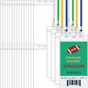 Patelai 30 Pcs Extra Large 4 x 8 Inch ID Badge Holders with Lanyard Bulk Clear Ticket Event Credential Badge Holders Waterproof ID Protector Sleeves for School Office Sporting Events Concert