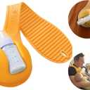 Baby Bottle Holder Hands Free: 2025 New Baby Bottle Holder for Dad Anti-Shedding and Anti-Slip, Suitable for Most Bottle Sizes, Soft Silicone (Yellow)