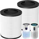 2 Pack M03 Filter Replacement Compatible with MOOKA M03 & B-D03 Air Purifi-er for Home Large Room up to 1500 ft, 3-in-1 HEPA filter with High-Efficiency Activated Carbon filter