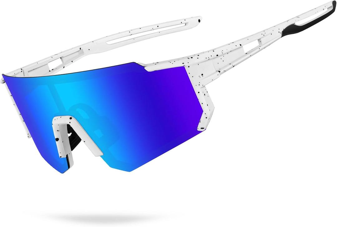 Polarized Sports Sunglasses for Men Women Youth Baseball Fishing Running Cycling Golf Trekking TAC Glasses (1 pack, Blue)