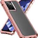 Ailiber for HMD Vibe 4G Clear Case with Screen Protector, [Not Fit HMD Vibe 5G], Dual Layer Shockproof Bumper, Clear Transparent [Anti Yellowing], Slim Scratch-Resistant Cover-Rose Gold