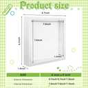 4 Pack 8 x 8in Shadow Box Picture Frame 3D Frames Shadow Box Square Acrylic Shadow Boxes Display Cases with Adhesive Tape for Baby Items Wedding Graduation Memories Crafts Awards Medals and Photos