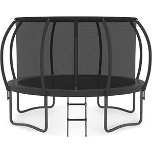 Trampoline 12FT 14FT Enclosure Net Outdoor Jump for Kids and Adults Round ASTM Approved Heavy-Duty Bounce Mat with Enhanced Weight Capacity