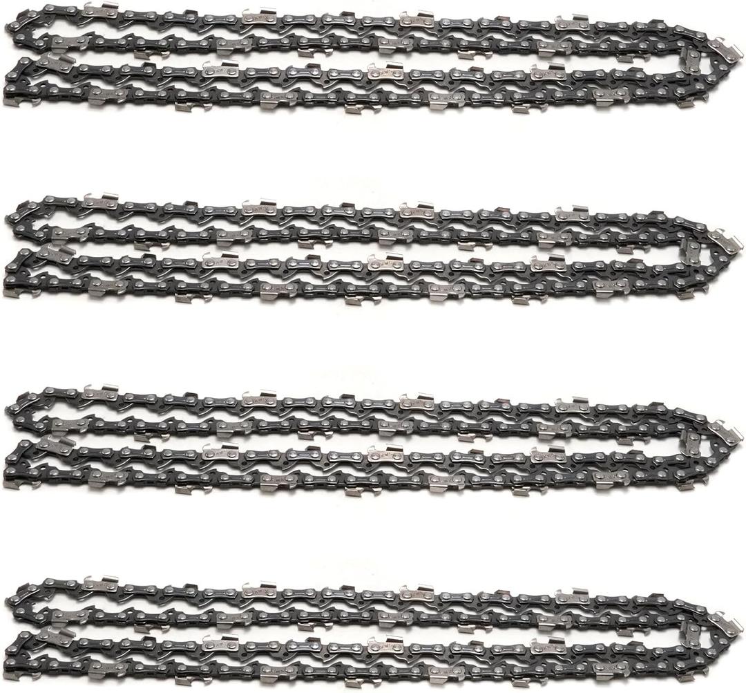 4 Pack 20 Inch Chainsaw Chain, 050" Gauge Low Kickback 72 Drive Links, Replacement for Husqvarna