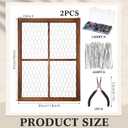Chunful 2 Pack Chicken Wire Wood Frame Suncatcher with 1300 Rainbow Glass Beads Unfinished Wooden Frames for Crafts Photo Jewelry Window Hanging Decor Home Gift, Outer 16 x 12 INES(Coffee Brown)