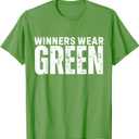 Winners Wear Green Spirit Wear Team Game Color War Camp Game T-Shirt