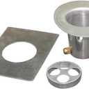 Monarch Aluminum 3-Piece Rain Chain Installation Kit Natural Aluminum Finish