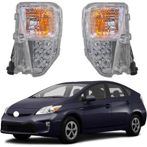 BestParts Pair of DRL LED Fog Lights Front Driving Turn Signal Lamps Compatible with Toyota Prius 2012-2015 For Prius Plug-In 2014-2015 Replaces TO2531150 TO2530150 8151147060 8152147060