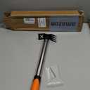 Upgraded 17" Weed Puller Tool, Portable Garden Weed Pulling Tool for Weeding Uprooting Planting, 2 in 1 Hoe & 4 Teeth Rake Manual Weeder, Durable Weed Remover Gardening Hand Tools for Yard Lawn Farm