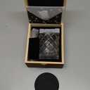 Whiskey Stones Gift Set  Bourbon Stones Gift for Men  4 Granite Chilling Whiskey Rocks  Whiskey Glass and Stones Set  Drinking Gifts for Men Dad Husband Birthday Father's Day Groomsmen Gifts