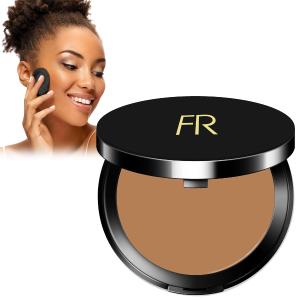 Cream To Powder Foundation by Flori Roberts, Full Coverage for Women of Color or Deeper Skin Tones, Long Lasting Makeup, Matte Finish, Covers Uneven Complexion and Hides Imperfections, 0.30 oz (Tan)