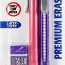 Pentel 2 Eraser Pack, 1 Clic Erasers, 1 Small Block eraser (ZEH0521BP3)