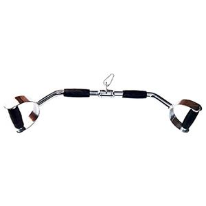 Press Down Bar Cable Attachment LAT Pull Down Bar Pull Down Machine Attachments V-shaped Bars with Rubber Handgrips & Revolving Hanger(28 Inch)