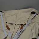 Crossback Apron with Pockets x2,Split Apron with Adjustable Straps,M-XXL (Beige)