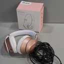 Wireless Bluetooth Headphones Over Ear 65H Playtime HiFi Stereo Headset with Microphone and 6EQ Modes Foldable Bluetooth V6.0 Headphones for Travel Smartphone Computer Laptop Rose Gold