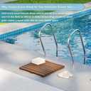 19.7"x19.7" Wood Shower Mat, Non Slip Wooden Bath Mat, Indoor Outdoor Entryway Door Mat Solid Acacia Wood, Multi-Purpose Plant Stand for Shower Bathtub Pool Spa Garden (Medium)