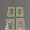 6-Pack Single Toggle Light Switch Cover Plate, Durable Natural Bamboo Fiber Decorative Switch Plate Covers, Pure White 1 Gang Wall Plate, Corrosion Resistant