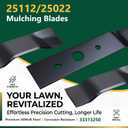 Lawn Mower Blade Compatible with Greenworks 20inch/ 21inch Mowers 25022, 25112 (2 Pack)