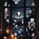 3 x Halloween Window Stickers, 8 Sheets Halloween Skeleton Window Clings Decals for Party Decorations, Scary Hallowmas Stickers Glass Window Home Decor for Indoor Outdoor Party Supplies