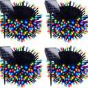 Solar Christmas Lights Outdoor 4 Pack 160FT 400 LED Solar String Lights with 8 Lighting Modes Waterproof Fairy Tree Lights for Yard Garden Patio Tree Christmas Decoration