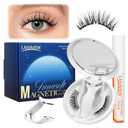LASHVIEW Magnetic Eyelashes with Applicator Upgrade Soft Magnetic Eyelashes Natural Look Reusable No Glue or Eyeliner Needed Easy to Wear and Remove (RC24)