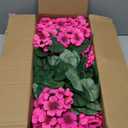 Hananona Artificial Geranium Flowers for Outdoors Geranium Silk Flowers Outdoor UV Resistant Garden Plants Faux Flowers for Home Kitchen Table Centerpieces Decor (12, Rose Red)