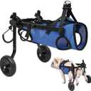 Adjustable Small Dog Wheelchair  Mobility Aid for Disabled Pets,Small Dog Wheelchair for Back Legs， Leg Brace & Hip Support (Medium)