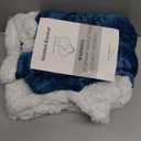 Electric Heated Blanket Throw Size - 50"x60", Soft Flannel Heating Blanket, 4 Heating Levels, 3 H Auto Shut Off, Breathable Warm and Washable for Sofa, Lake Blue