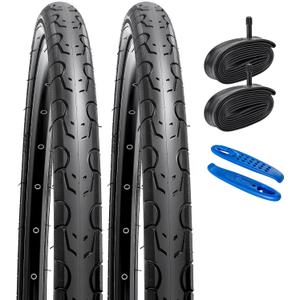 YUNSCM 2-PCS 26" Bike Tires 26x1.50/36-559 Compatible with Road Bike 26 x 1.50 Bike Bicycle Tires