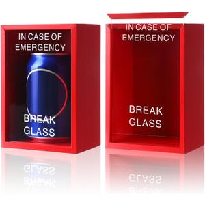 Funny Gift Emergency Box 4 x 3 x 6.3 Inches Break in Case of Emergency Box Self Defined Idea Jar Break Glass Prank Gag Gift Valentine Hilarious Office Desk Decor for Birthday Friend Coworker