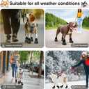 Dog Shoes for Hot Pavement & Snow - Waterproof, Non-Slip Dog Booties with Adjustable Straps. Breathable & Easy-Clean Paw Protectors, Easy ON/Off for Beach, Hiking All Seasons (Black, L)