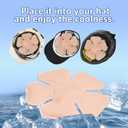 Head Gel Ice Pack for Helmets,Head Gel Ice Pack, Helmet Ice Packs, Used for Catcher Helmets,Relieve Summer Heat and Keep Cool, Reusable Cooling Insert for Outdoor Sports, Riding (2PCS) (Pink)