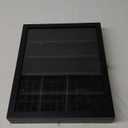 TJ.MOREE Rock Display Case Black, Native American Arrowhead Display Case, Shadow Box Wall Mount for Crystal, Knife Display