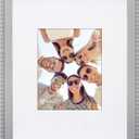 Malden International Designs 8x10 Matted to 5x7 Gray Beaded Picture Frame