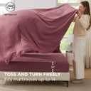 Bedsure Full Size Comforter Set - 7 Pieces Burgundy Full Bedding Set for All Seasons, Boho Contrasting Design Bed in a Bag with Comforter, Sheets, Pillowcases & Shams