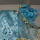 Arabian Princess Costume for Toddler Girls - with Sequin Small bag, Headband, 6-7Y