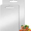 2 PackTitanium Cutting Boards 100% Pure Titaniubles. Easy to CleanM+L)
