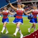 7PCS Womens Halloween Bunny Basketball Jersey Set-with Skort,Gloves, Headband, Wristbands, Socks, Hair Hoop & Tail (M)